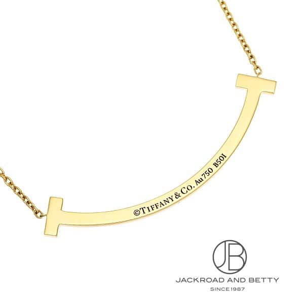 Tスマイルペンダント ネックレス（ミディアム） YG[74957145] T Smile
