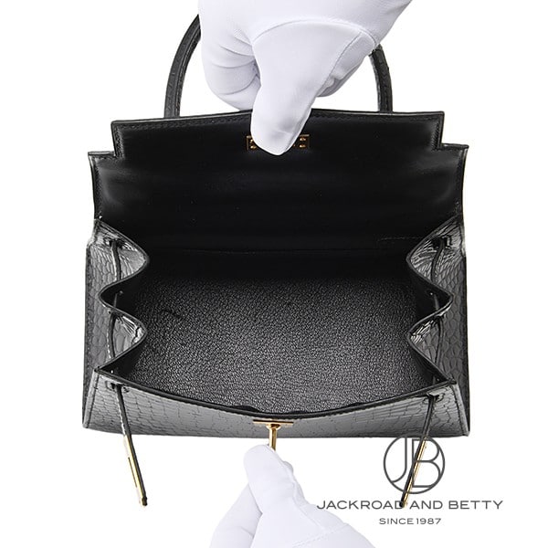 ミニケリー 20 ポロサス クロコダイル ノワール ブラック 黒[] Mini