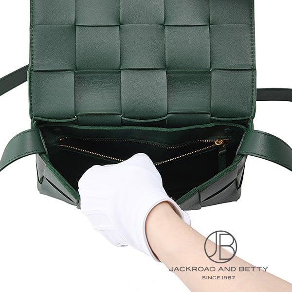 カセット ショルダーバック エメラルドグリーン 緑[578004 VMAY1 3049