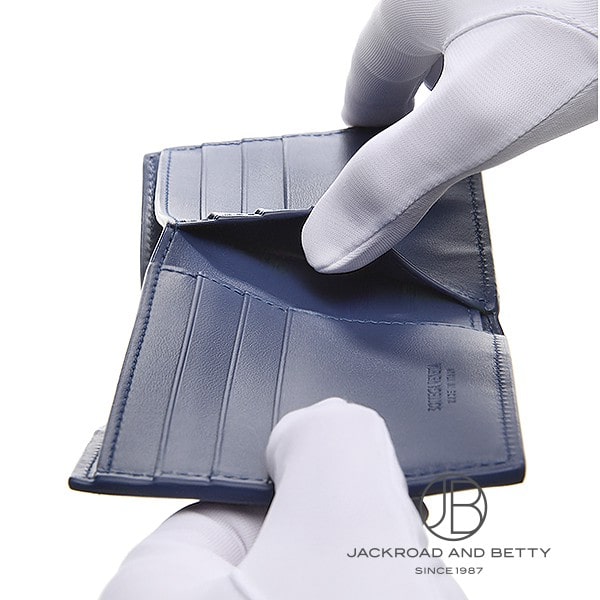 カセット 二つ折り ウォレット クルーズ ネイビー 紺[743004 VBWD2