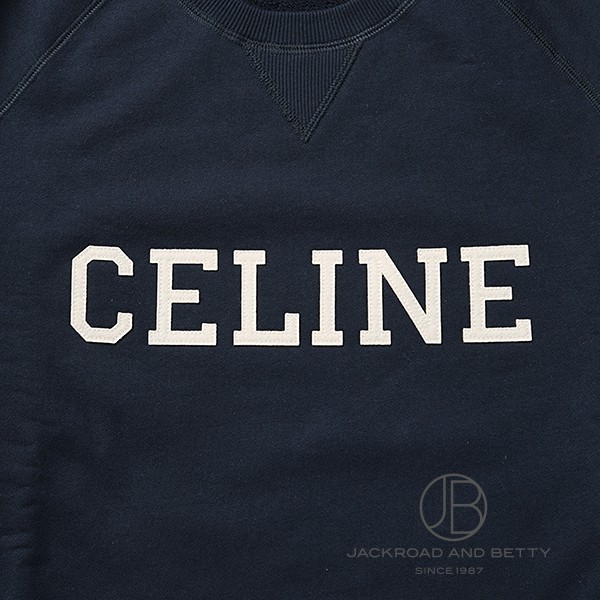 CELINE ルーズ スウェットシャツ／コットンフリース L[RY07D670Q.CBE3