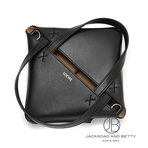 NEW LOEWE パズルフォルド トート ミニ ブラック▲ A657V25X01 パズルフォルドトート ミニ（シャイニーカーフ） ブラック - LOEWE