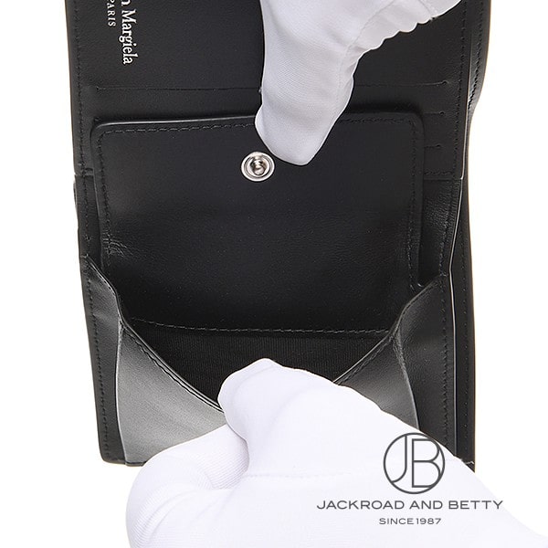 4ステッチ 二つ折り ウォレット ブラック 黒[SA3UI0007P4745T8013