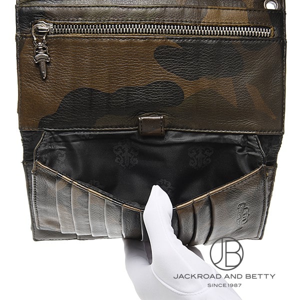 クロムハーツ ウェーブウォレットクロスパッチ フローラルエッジ