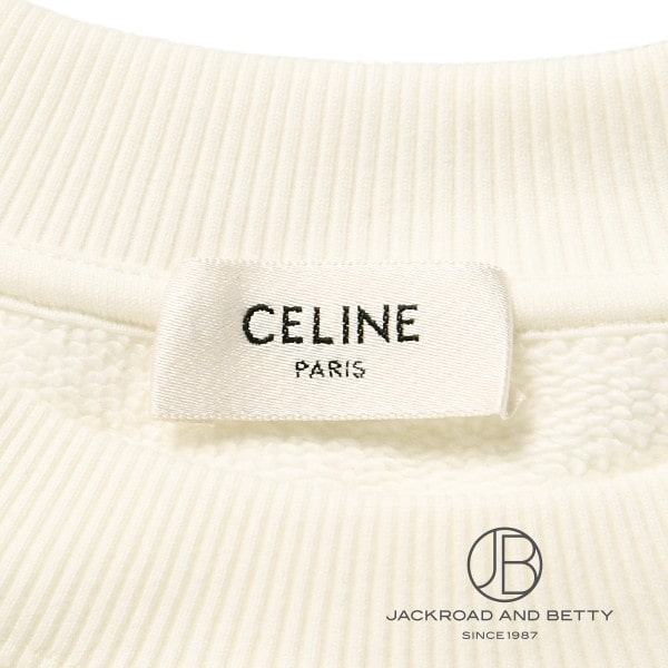CELINE セリーヌ スウェット コットンフリース ロゴ 24SS XS CELINE オーバーサイズ スウェットシャツ／コットンフリース XS