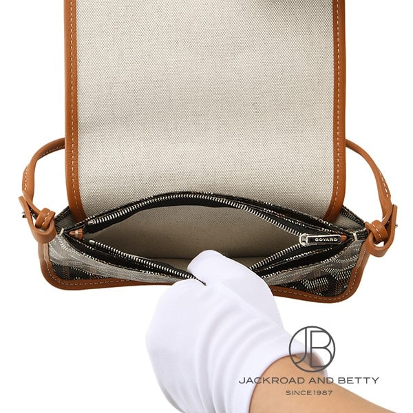 goyard プリュメ　ポーチウォレット　ブラック プリュメ ポーチウォレット ブラック & ナチュラル[PLUMETPMLTY01CL03P