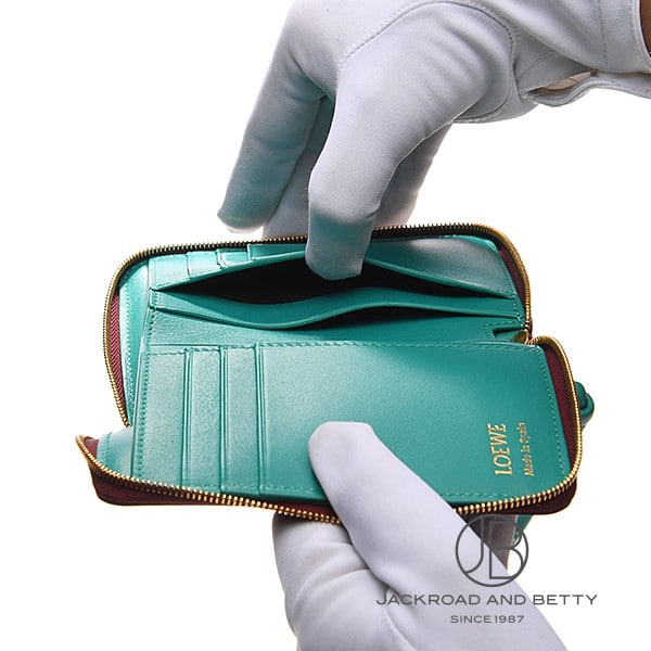 【商談中】　LOEWE ロエベ　アナグラム　コンパクトウォレット ノット コンパクト ジップ アラウンド ウォレット バー
