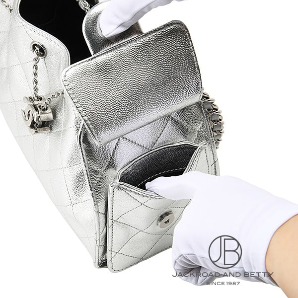 CHANEL 25 ミニ ハンドバッグ シルバー[AS5631 B22716 U5341] CHANEL