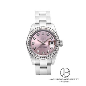 ROLEX ロレックス ウォッチ デイトジャスト26 時計 179384G 腕時計
 ステンレススチール/K18ホワイトゴールド K18WG 10Pダイヤモンドシルバーサンビーム文字盤 自動巻き レディース【中古】【472】SJ ロレックス デイトジャスト 179384G ピンクゴールドクリスタル