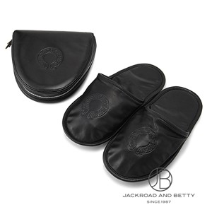 希少 クロムハーツ 機内用レザースリッパ 収納ケース付 希少 CHROME HEARTS クロムハーツ レザースリッパ | chromehearts