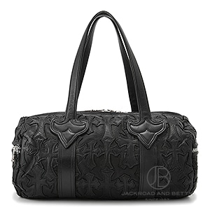 クロムハーツ セメタリークロスパッチダガージップレザーボストン