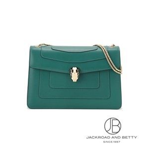 BVLGARI SERPENTI セルペンティクロスボディバッグ　イエロー セルペンティ フォーエバー クロスボディバッグ Karung Leather