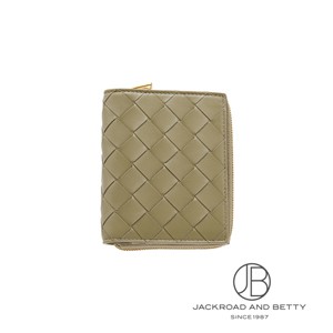 イントレチャート 二つ折り ファスナー ウォレット トープ ベージュ