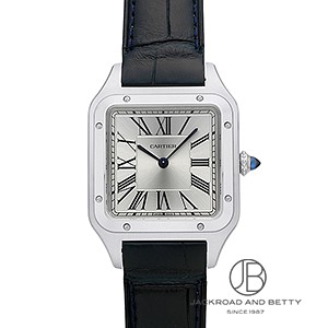 Cartier スクエア型時計サントスデュモンＬМ シルバー/ブラック WSSA0046 ブラック Cartier（カルティエ）サントス デュモンLM