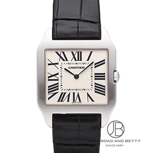 Cartier スクエア型時計サントスデュモンＬМ シルバー/ブラック Cartier スクエア型時計サントスデュモンLМ シルバー/ブラック