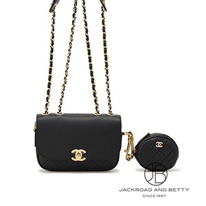 ポンちゃん様CHANEL ジップパース　新品未使用　ブラック　レア CHANEL（シャネル） ショルダーバッグ レディース ブラック CHANEL