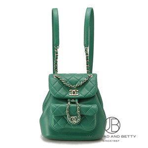 Chanel ライムグリーン キルティングバックパック