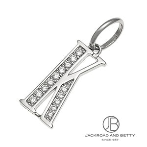 【ノーブランド】PT900 D0.24ct S0.71ct ペンダントトップ ノーブランド PT900 イニシャル ダイヤモンド ペンダントトップ K