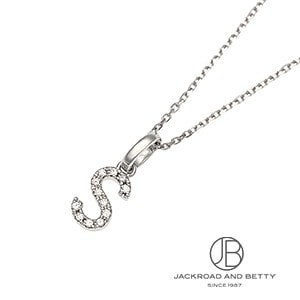 K18WG イニシャル ダイヤモンド ペンダント S[] K18WG Initial Diamond