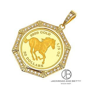 K24 純金ツバル ホース 1/5オンス コイン ペンダントトップ[] Pure