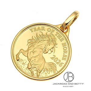 K24 純金 1/10オンス 2026年 ホース コイン ペンダントトップ[] Pure