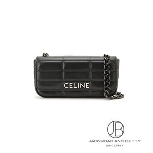 CELINE チェーン ホリゾンタルバッグ マトラッセ モノクローム 