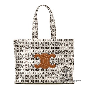 【CELINE】ラージ カバ タイス トートバッグ ブラック/ホワイト ラージ カバ タイス ショルダーバッグ トートバッグ ストライプ