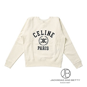 CELINE PARIS ロゴ スウェット　コットンフリース　セリーヌ CELINE オーバーサイズ スウェットシャツ／コットンフリース XS