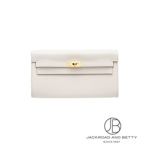 【新作】HERMES ケリーウォレット ホワイト エルメス HERMES ケリーウォレット ロング トゥーゴー べトン