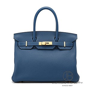 バーキン30 ディープブルー ネイビー 紺[H027633CCS4] Birkin 30