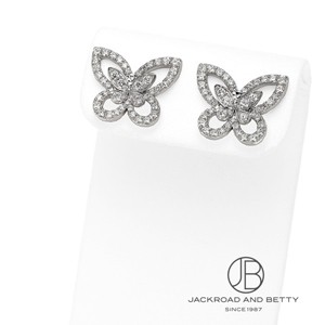バタフライ シルエット ダイヤモンド ピアス[RGE1574] Butterfly