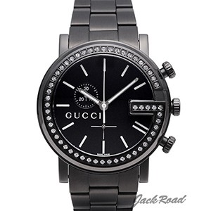 ‼️GUCCI グッチ‼️クロノグラフ クォーツブラックダイヤル　赤ボタン GUCCI】グッチ『グッチクーペ クロノグラフ』YA131202 メンズ