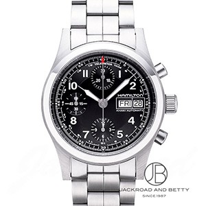 Hamilton カーキフィールド　AUTO CHRONO【新品未使用品】 カーキ フィールド Auto Chrono - ダイヤルカラー:ブラック