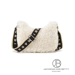 マルニ ショルダーバッグ レッキスラビットファー レザー ホワイト マルニ ショルダーバッグ レッキスラビットファー レザー