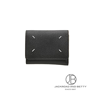 メゾンマルジェラ 4ステッチ コンパクトウォレット ブラック 21AW メゾン マルジェラ Maison Margiela 財布 レディース メンズ