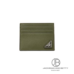 サフィアーノレザー トライアングル カードケース ローデン グリーン