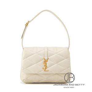 ヴィンテージランバン レザーハンドショルダーバッグ　ホワイト白 オールドバッグ ランバン LANVIN☆ ヴィンテージ レザー ショルダーバッグ