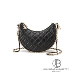 VINTAGE シャネル スモールホーボーバッグ キャビア ブラック CHANEL - シャネル キャビアスキン スモールホーボーバック 超美