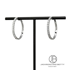 ダイヤモンド フープ ピアス[EH0005] Diamond Hoop Earrings