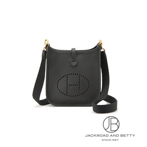 エルメス HERMES エヴリンTPM ショルダーバッグ レザー ブラック