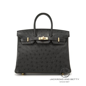 バーキン25 オーストリッチ ノワール ブラック 黒[] Birkin25