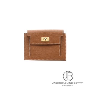 【Noir × Gold金具】HERMES 財布 ケリーポケット コンパクト Noir × Gold金具】HERMES 財布 ケリーポケット コンパクト
